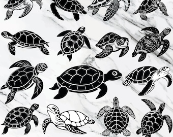 Sea Turtle svg Bundle, Tortoise svg, Sea Turtle Clipart, Turtle Cricut File, Sea Turtle Cut File, Floral Turtle svg, Marine Life svg