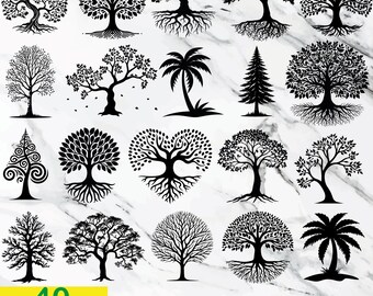 40 Tree svg Bundle, Tree Of Life svg Bundle, Tree Bundle svg, Tree Of Life Clipart, Celtic Tree Of Life svg, Family Tree svg, Tree Roots svg
