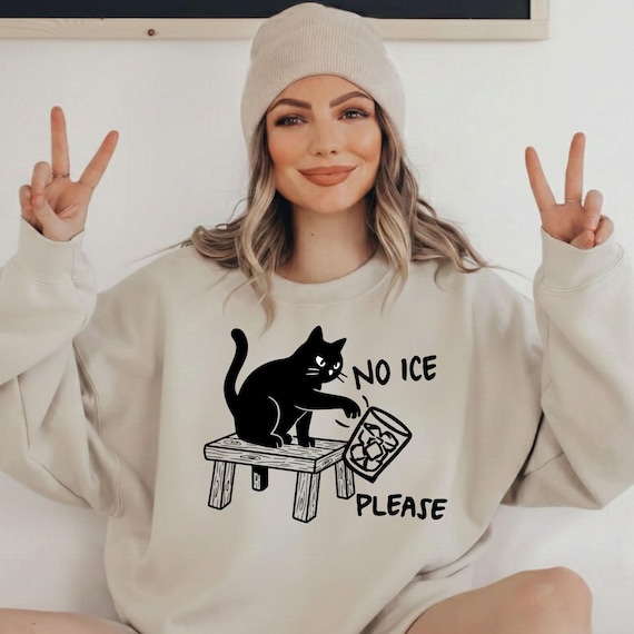 No Ice Please Cat SVG PNG, Sarcastic Cat Meme Svg, Social Justice Feminist Png, Funny Sarcastic Quotes Svg, anti ice svg