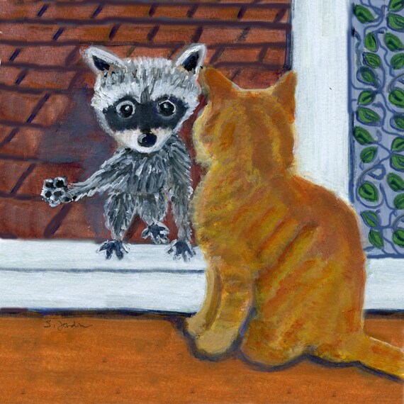Carte Dart Raton Laveur Et Le Chat Bonjour Ami 5 X Etsy Carte Dart Raton Laveur Et Le Chat Bonjour Ami 5 X Etsy