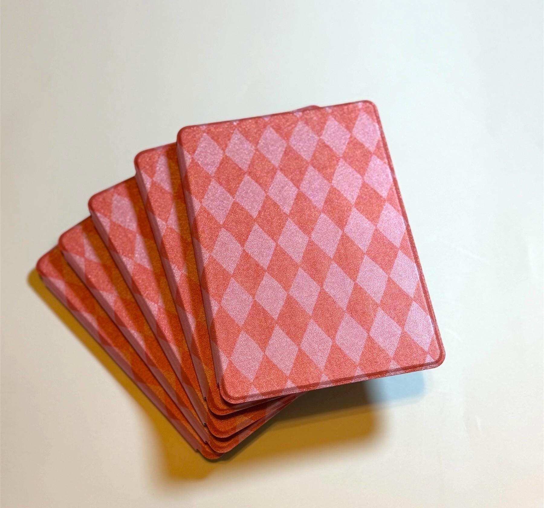 Pink Checkered Kindle Case Coquette E-Reader Cover Book Lover Grip