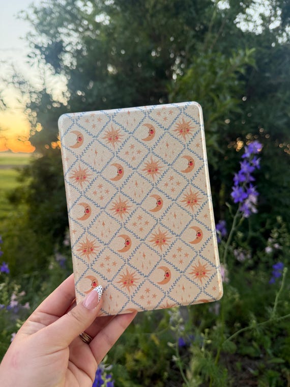 Celestial Kindle Case, Moon & Stars Kindle Cover, Sun and Moon E-Reader Cover, Book Lover Gift