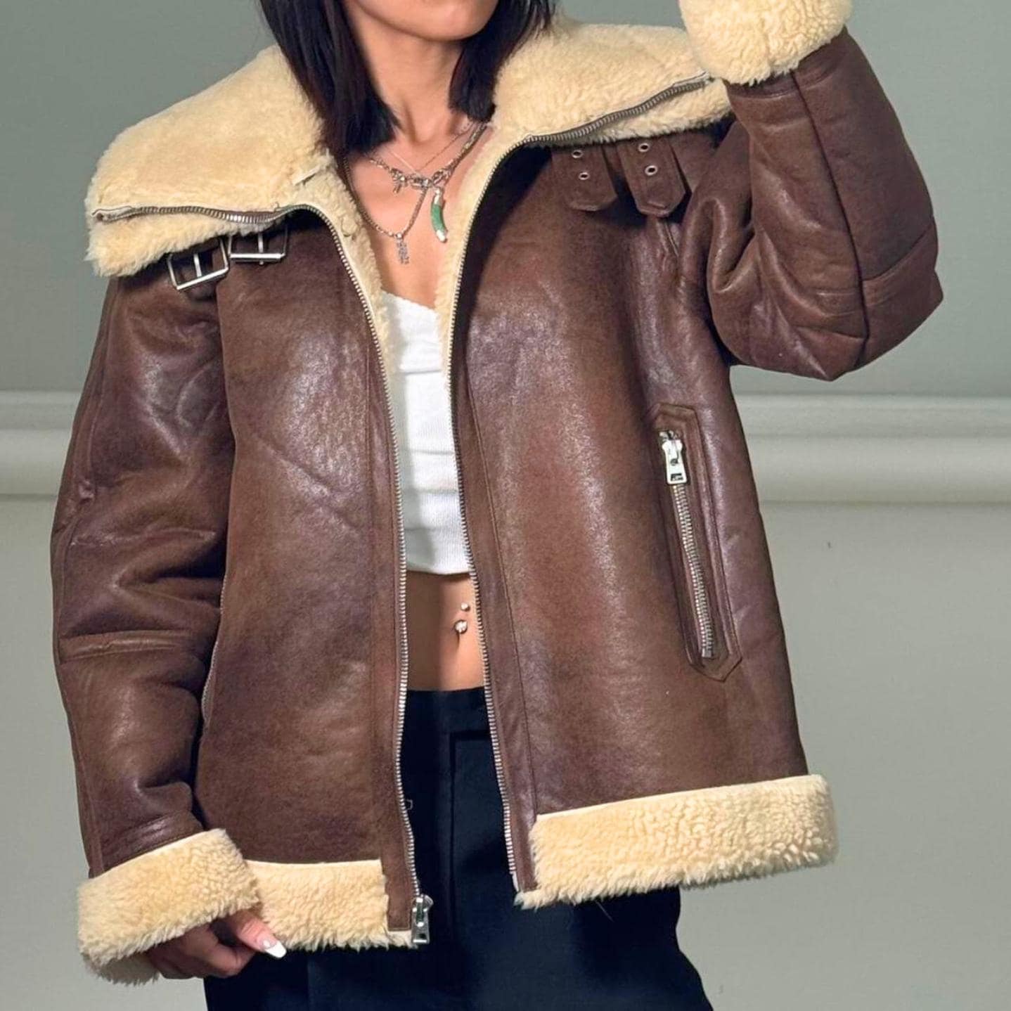 Veste aviateur cuir femme France