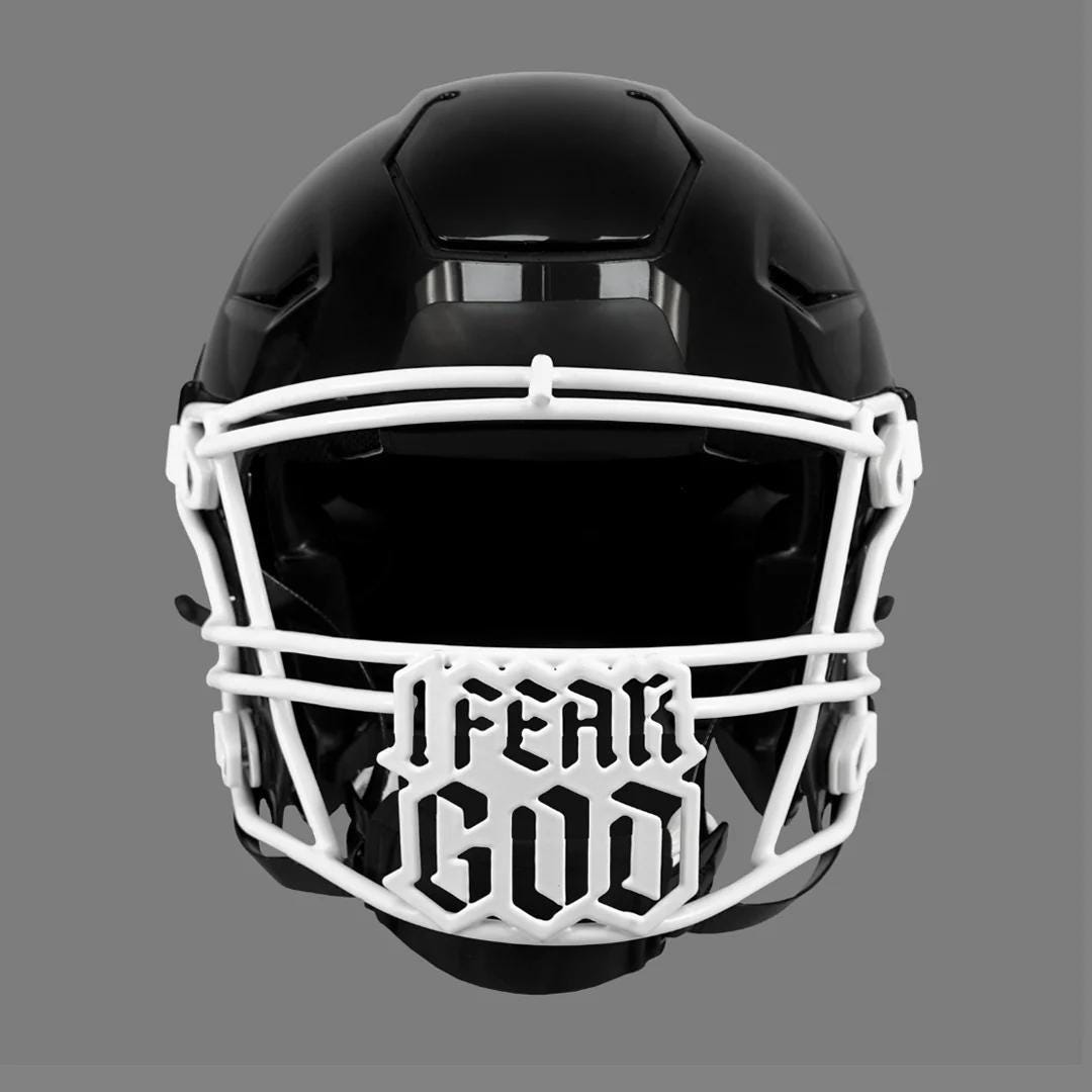 I Fear God Football Facemask for Riddell Speedflex - Etsy