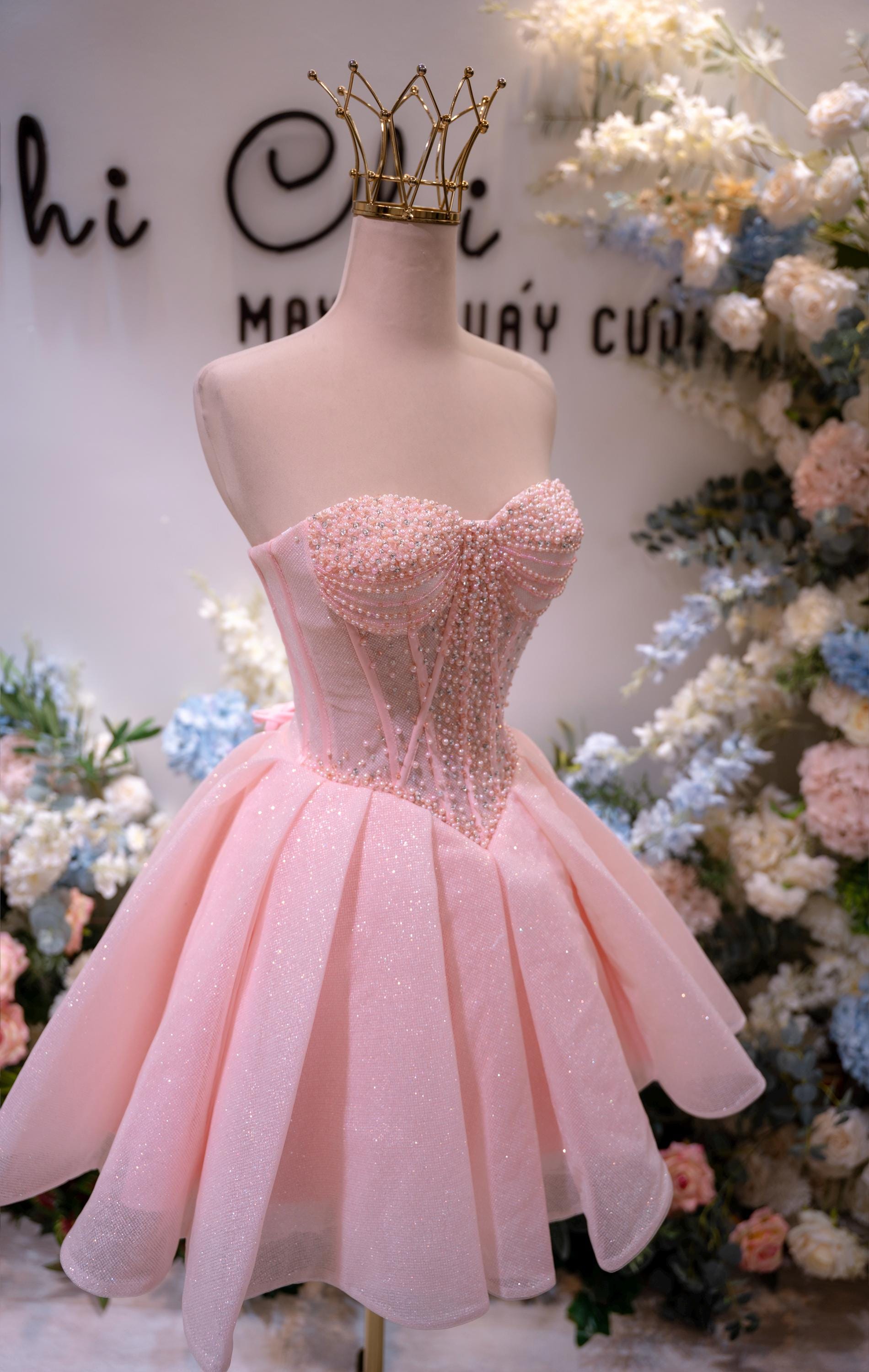 beaded strapless dress MINNA Fashion HADES Green Sequin Beaded Strapless Mermaid Formal Dress main image 0