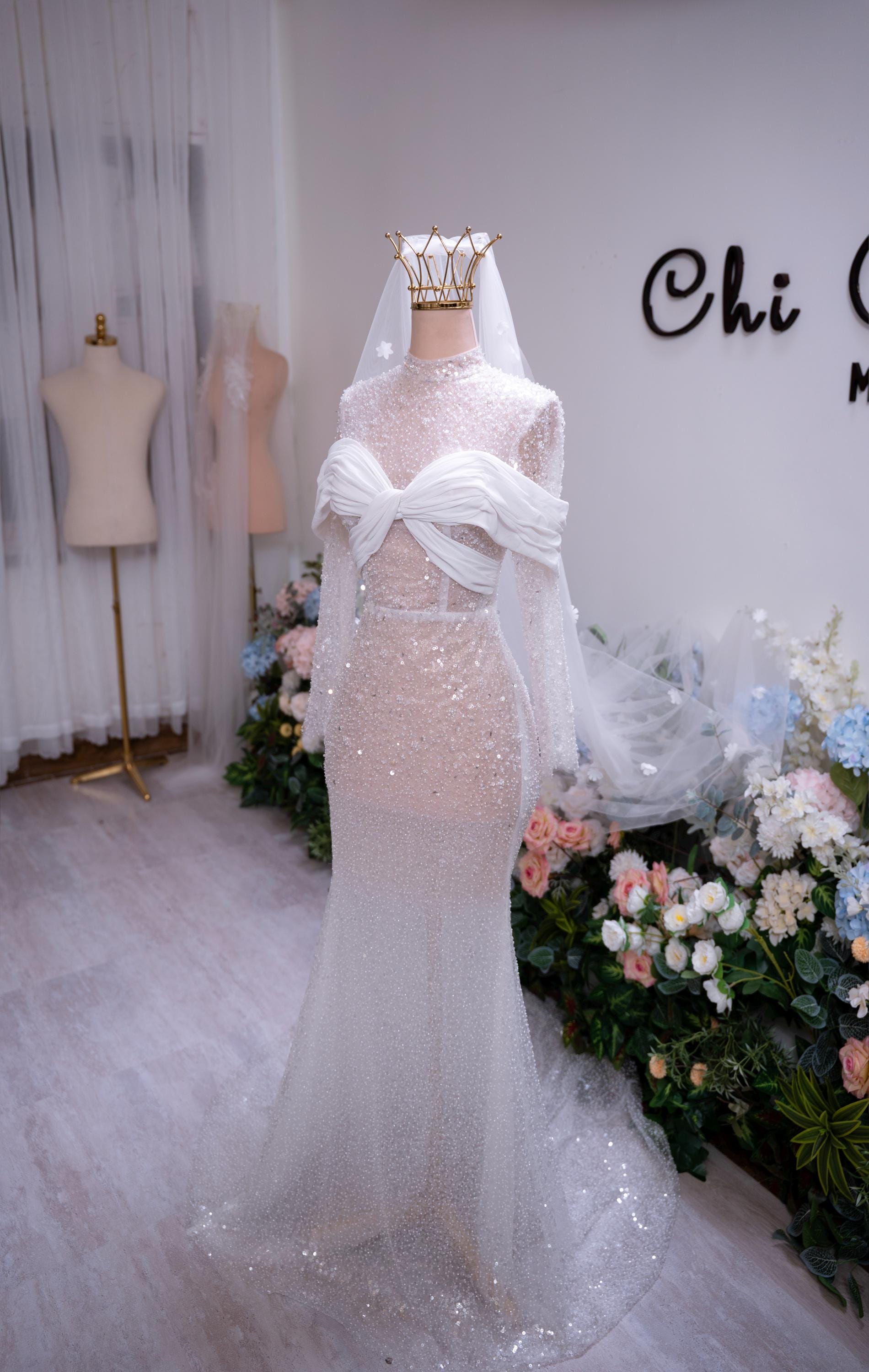 Sparkle Fitted Wedding Dress - Etsy
