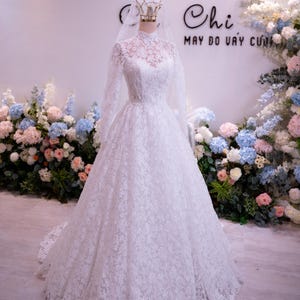 chinese dress ladies Blue Multi Scallop Cutout Floral Lace Dress