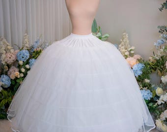 Enagua de aro para vestido de gala, falda interior de crinolina de boda con capas, enagua nupcial de gran volumen para vestido de princesa