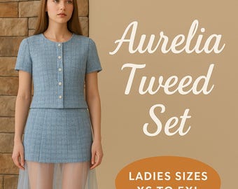 Louise Set (tweed Jacket + Classic Skirt) | Printable Sewing