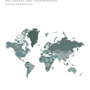 May include: A book cover with a world map illustration in shades of green and gray. The title "WELTWISSEN KOMPAKT" is at the top, with text below detailing questions and answers on geopolitical and historical topics. The author's name is at the bottom.