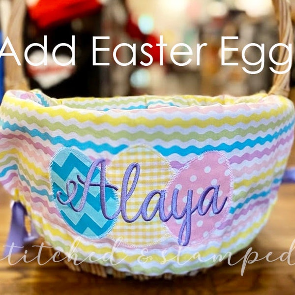 Añade huevos a tu cesta de Pascua personalizada