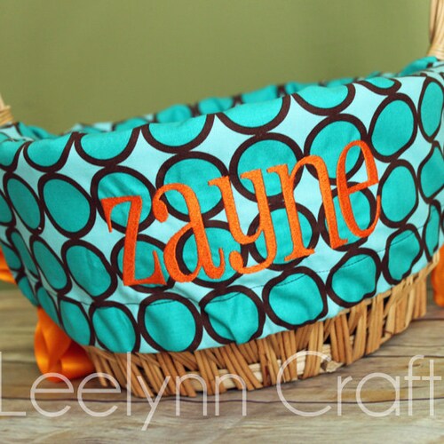 Personalized Easter Basket Liner // Pastel Paisley // Includes Etsy