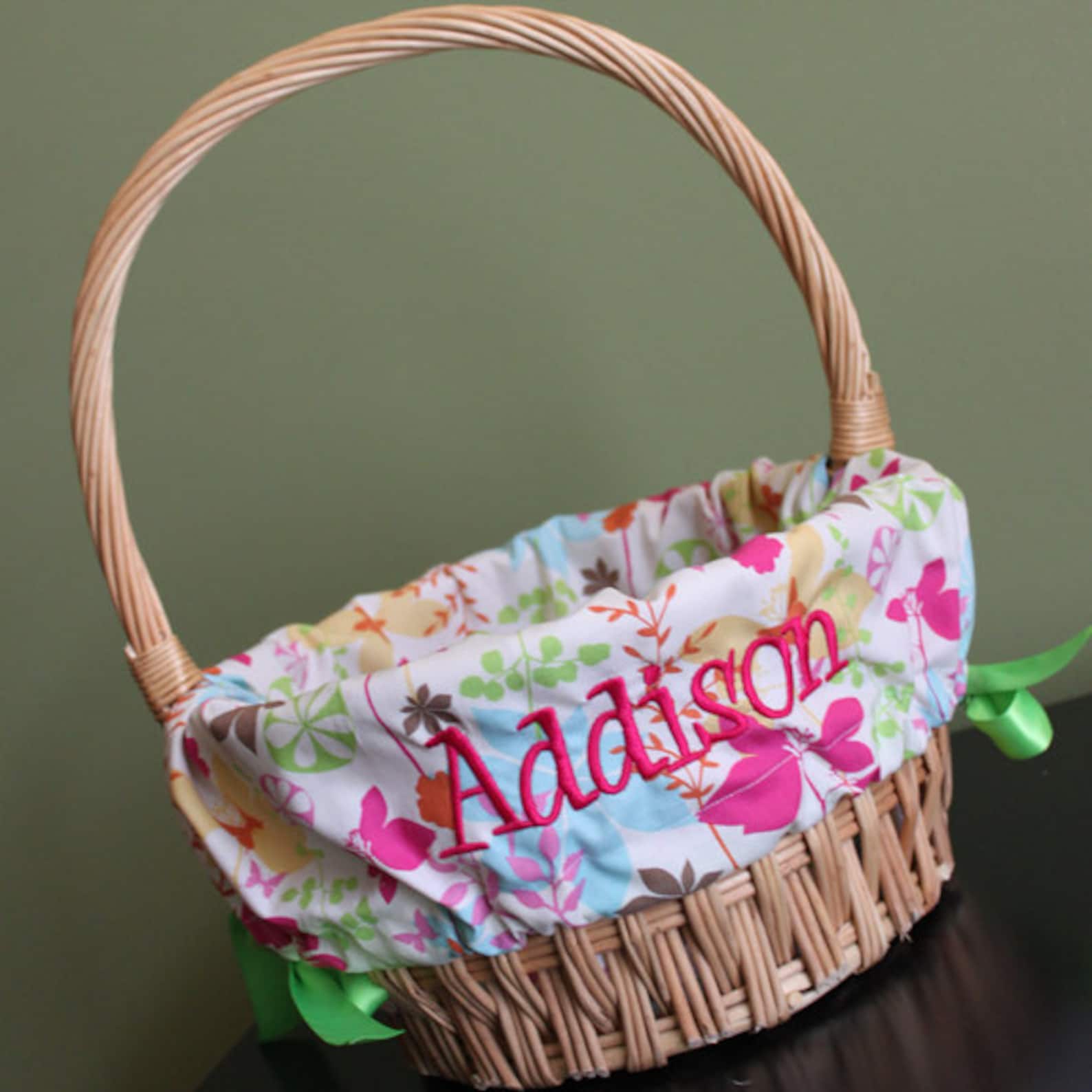 Personalized / Monogrammed Easter Basket Liner Enchanted Etsy