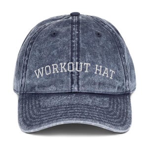 Workout Hat – Vintage Cotton Twill Baseball Cap | Adjustable Gym Hat
