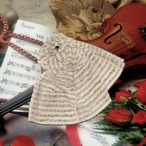 Echarpe Notes de musique Vivaldi / Echarpe Dark Academia Music / Cadeau pour violoniste pianiste / Cadeaux pour professeurs de musique / Cadeaux pour musiciens classiques
