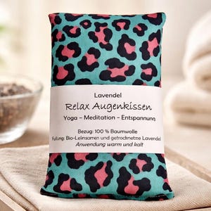 Augenkissen lavendel / Eye Pad / Yoga / Entspannung / Meditation / Meditieren / Migräne / Lavendel Relax Augenkissen / Yoga eye pad Leopard