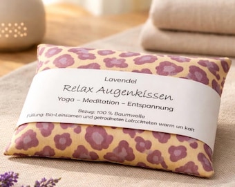 Augenkissen lavendel / Eye Pad / Yoga / Entspannung / Meditation / Meditieren / Migräne / Lavendel Relax Augenkissen / Yoga eye pad Leopard