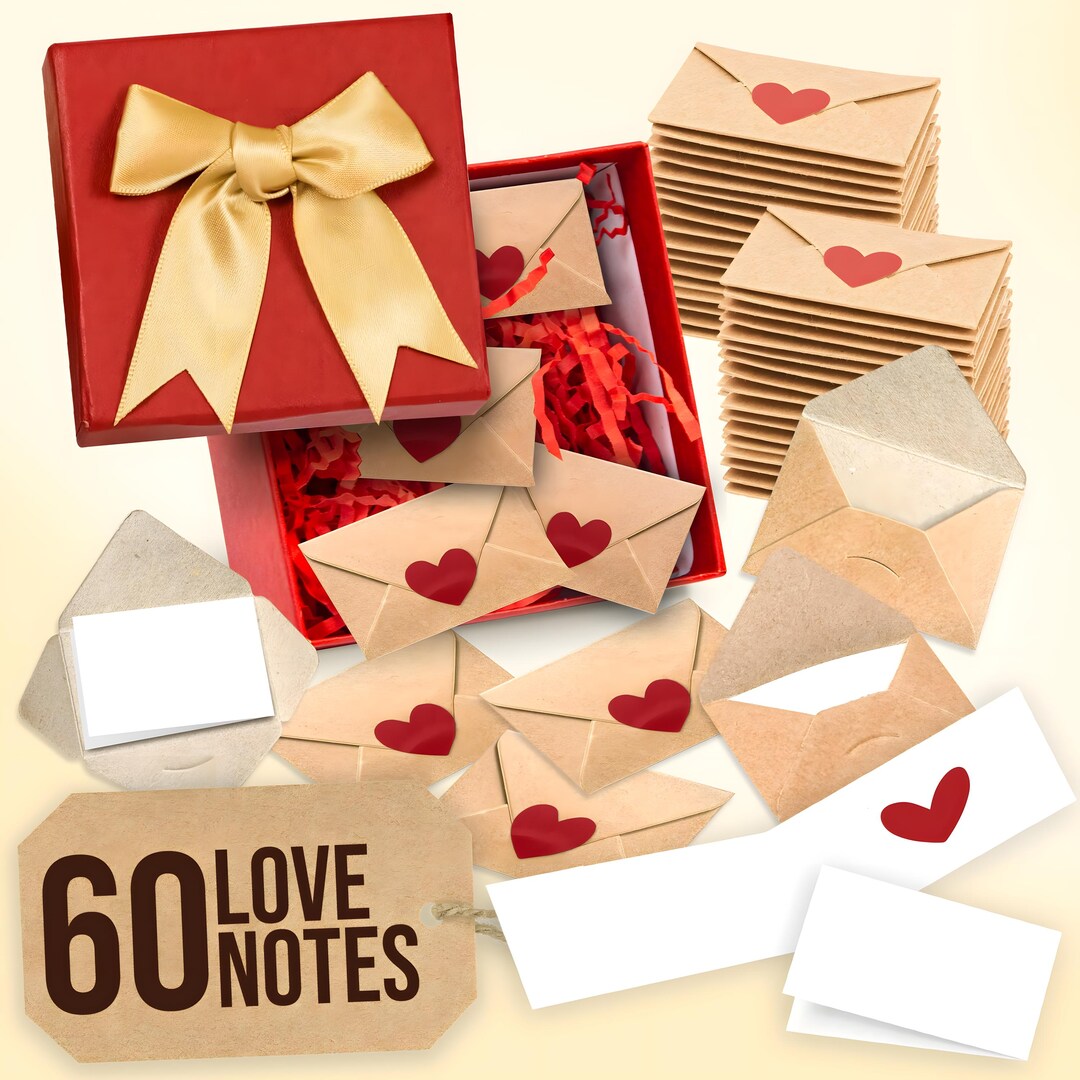 Mini Love Notes With Blank Cards, DIY Valentines Day Gift for Wife or ...
