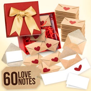 Mini Love Notes with Blank cards, DIY Valentines Day Gift for Wife or Husband