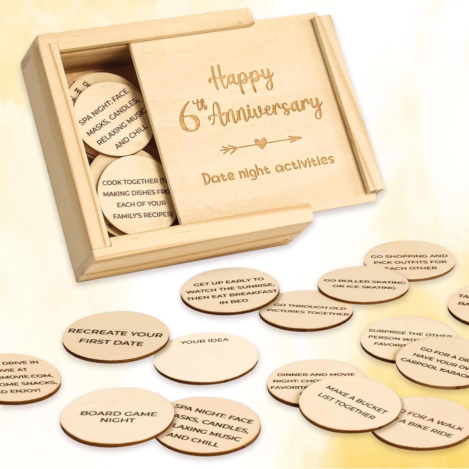 6 Month Anniversary Card for Boyfriend Girlfriend, Wood Puzzle Card - Etsy