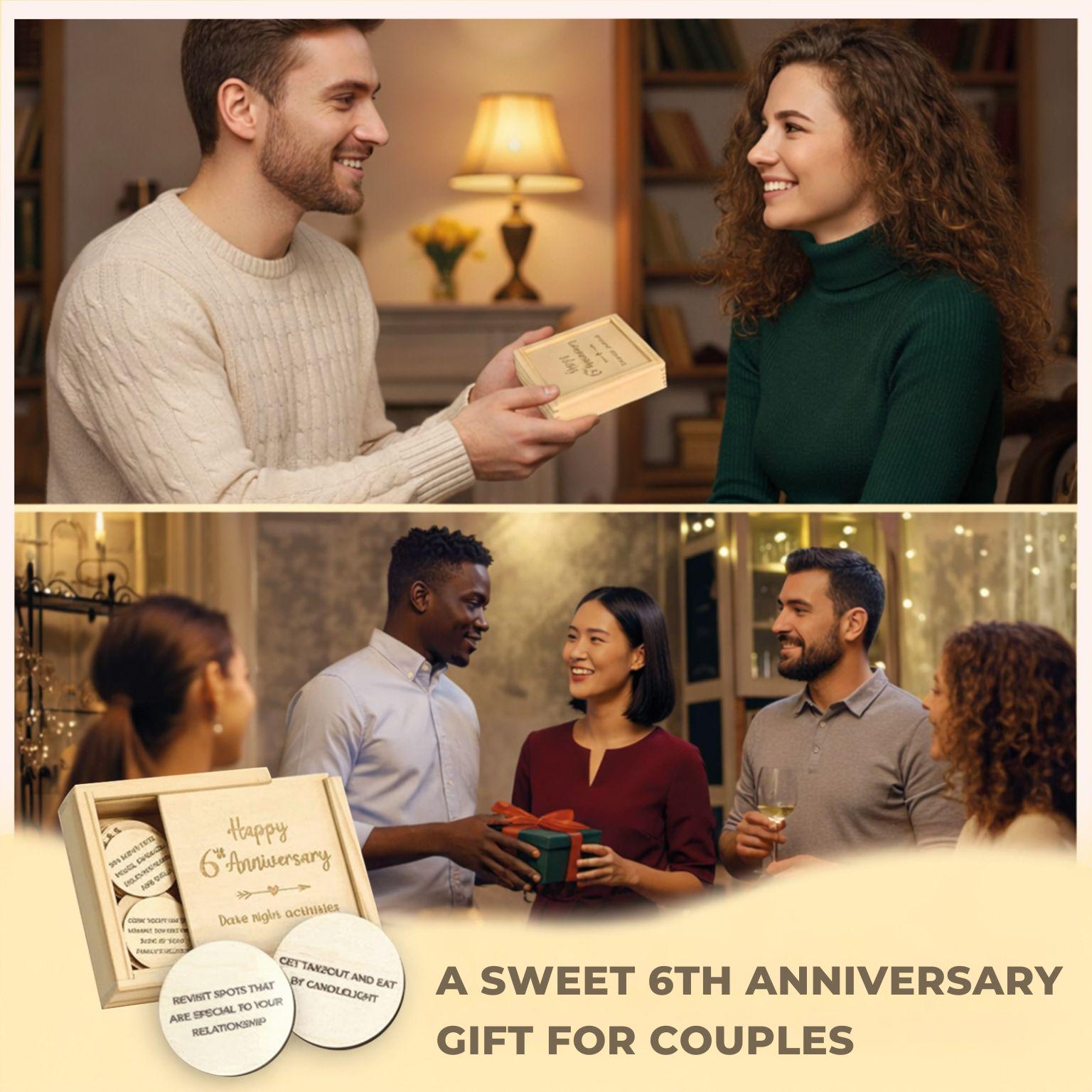6 Month Anniversary Card for Boyfriend Girlfriend, Wood Puzzle Card - Etsy