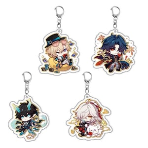 Layered Dan Heng Imbibitor Lunae Keychain,Blade Keychain, Honkai Star Rail Merch, Acrylic Keychain,Anime Game Charm,Genshin Alternative Gift
