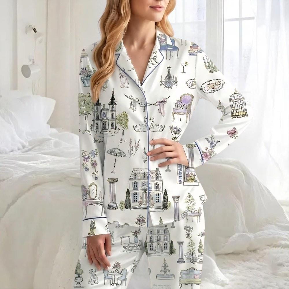 Vintage French Pyjamas - Etsy