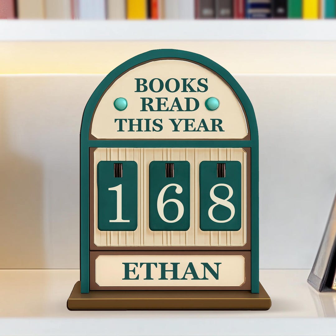 Counter Reading Personalized Books Read Counter, Wooden Reading Goal Tracker - Etsy