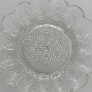 Indiana Glass Hobnail Deviled Egg dish, Relish Dish, 1970&#39;s,serving platter,Tray, Deviled Eggs, MCM,hobnail detail,Egg plate