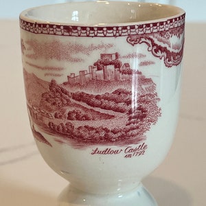 Vintage Maddock and Johnson Brothers,  Egg Coddler,Egg Cup,Double size,Made in England,Nottingham Castle,Ludlow Castle,vintage serveware