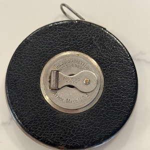Vintage L.S. Starrett Co Tape Measure Rule #530 Made in USA 50 ft,vintage tools, collectible tool,measuring tool,tape measure