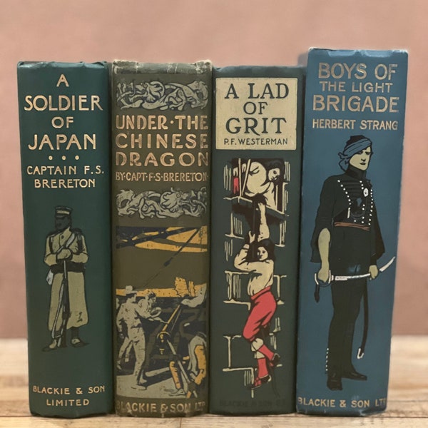 Blackie and Sons books,1900's,Antiquarian,History,historical adventure,historical fiction,Captain FS Brereton,PF Westerman,Herbert Strang