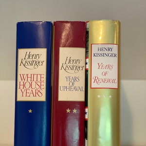 Henry Kissinger books,3 volumes,American politician, diplomat,Non fiction writer, foreign policy,National Book Award,History