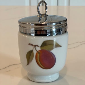 Vintage Royal Worcester Egg Coddler,King size,Made in England,Fruit Pattern,vintage serveware,Evesham