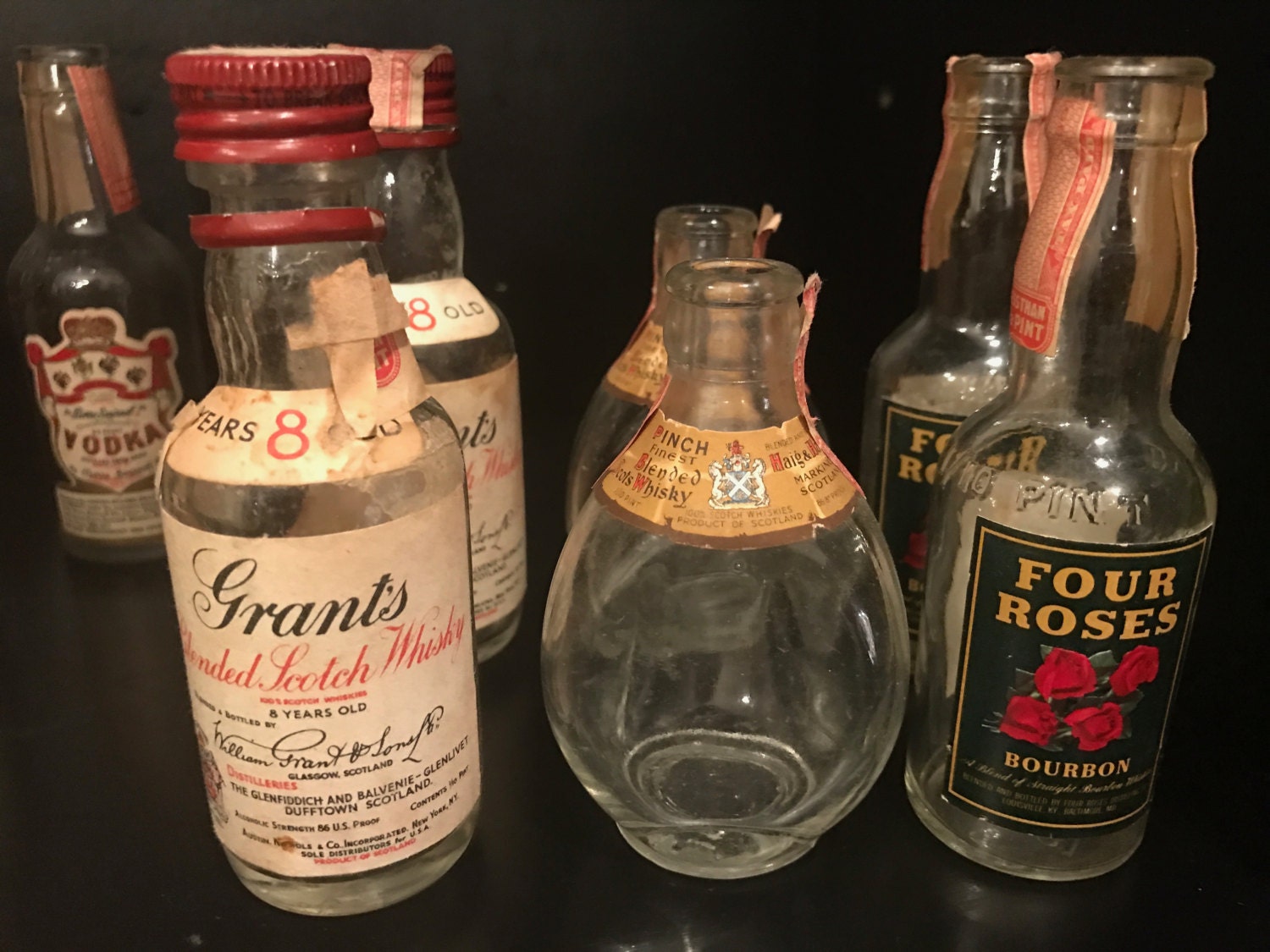 liquor bottles miniatureset of 28 airline spirits Etsy