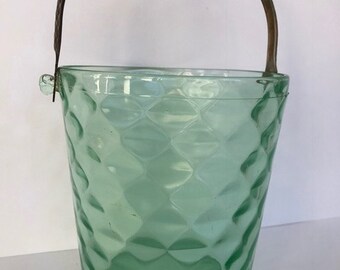 Vintage 1980s Fenton Daisy and Button Candy Jar/ice Bucket With