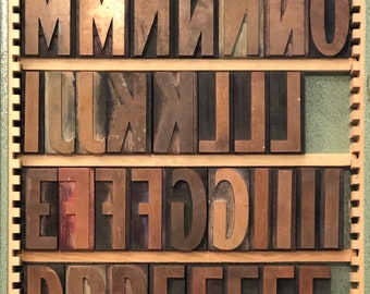 Vintage Letterpress woodwooden printing type blocks typography superb decorative collectibles figure 110 pcs 7mm #MT-9