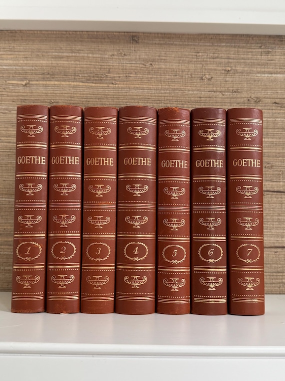 Vintage Goethe Book Set, German Edition, Decorative Library Books