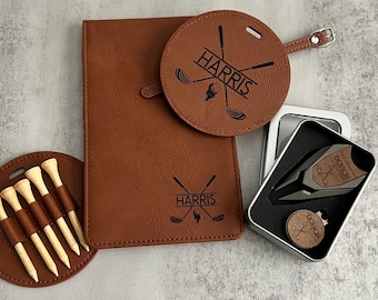 Golf Set- Deluxe Golf Set - Personalized Golf Gifts for Men or woman - Scorecard Holder-Custom Golf Accessories-Golf Divot- Golf Tag