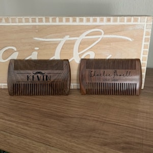 Beard Comb | Beard Comb | Wooden Beard Comb/Anniversary Pocket Comb for Beards, Mustache Comb, Gift for him men's gift, Dad