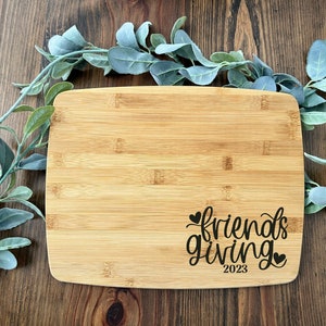 Friendsgiving, Cutting Board, Friendsgiving Favor, Mini Cutting Board- charcuterie board- Camper Cutting board- Monogram Cutting Board