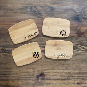 Multi-hardwood Mini Cutting Boards, Set of 4, Handmade Natural