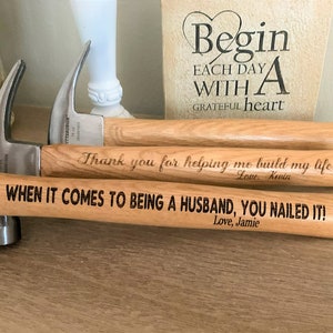 Engraved Hammer,Valentine's Day Gift,  Personalized Hammer, Monogram, Hammer, Gift for Dad, Gift for husband, gift for him, Papa Gift