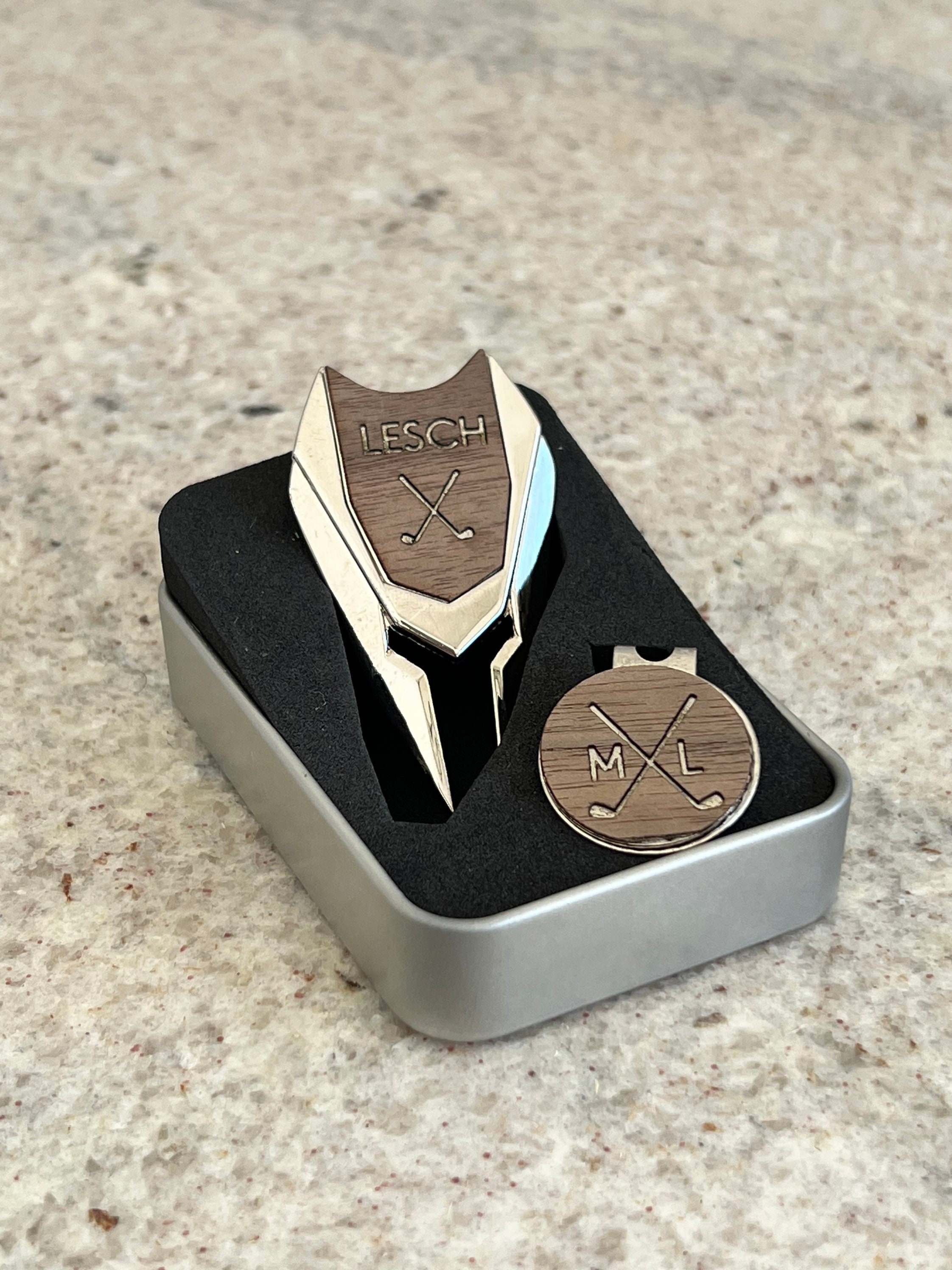 Golf Gift Golf Divot and Ball Marker Set Groomsmen Gift Etsy