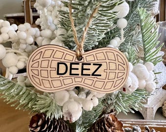 Deez Nuts Ornament, Funny Ornament, wood Nuts Ornament, Christmas Gift, 2025 Ornament