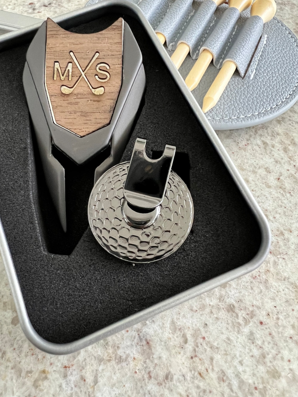 Golf Gift Golf Divot and Ball Marker Set Groomsmen Gift Etsy