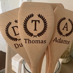 Personalized Wooden Spoon, Wedding Gift, Bridal Shower Gift, Mother of the bride groom, business logo, Wedding, engraved, spatula, utensils