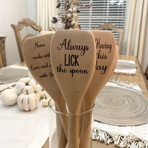 Personalized Wooden Spoon  Mother&#39;s Day Gift, Wedding Gift, Mother of the bride groom, custom, Wedding, engraved, shower, spatula, utensils