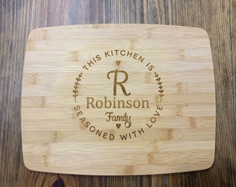 Personalized Cutting Board- Wedding Gift- Personalized Gift- Bamboo Cutting Board