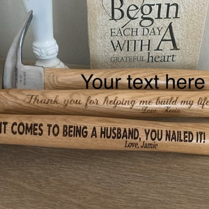 Engraved Hammer,Valentine's Day Gift,  Personalized Hammer, Monogram, Hammer, Gift for Dad, Gift for husband, gift for him, Papa Gift